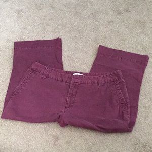 Burgundy capris
